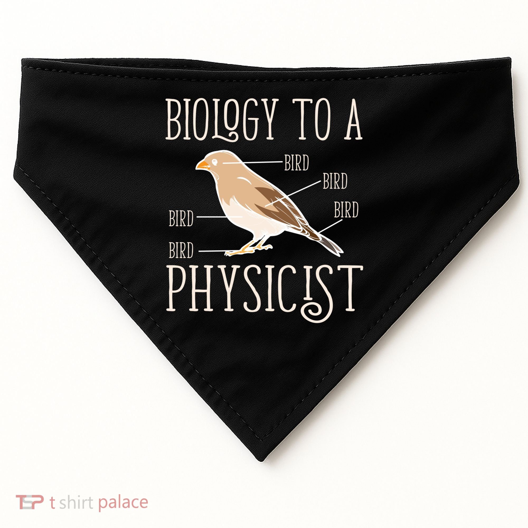 Biology To A Physicist Funny Physics Funny Gift USA-Made Doggie Bandana