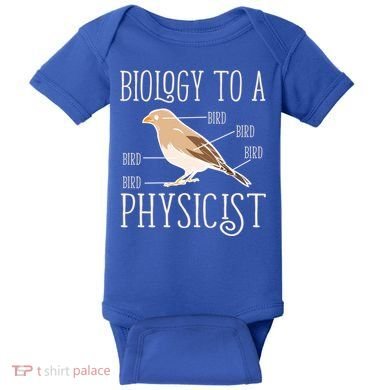 Biology To A Physicist Funny Physics Funny Gift Baby Bodysuit