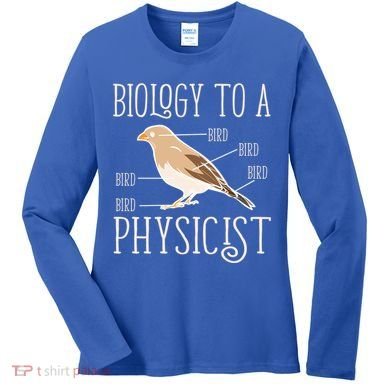 Biology To A Physicist Funny Physics Funny Gift Women's Long Sleeve Shirt