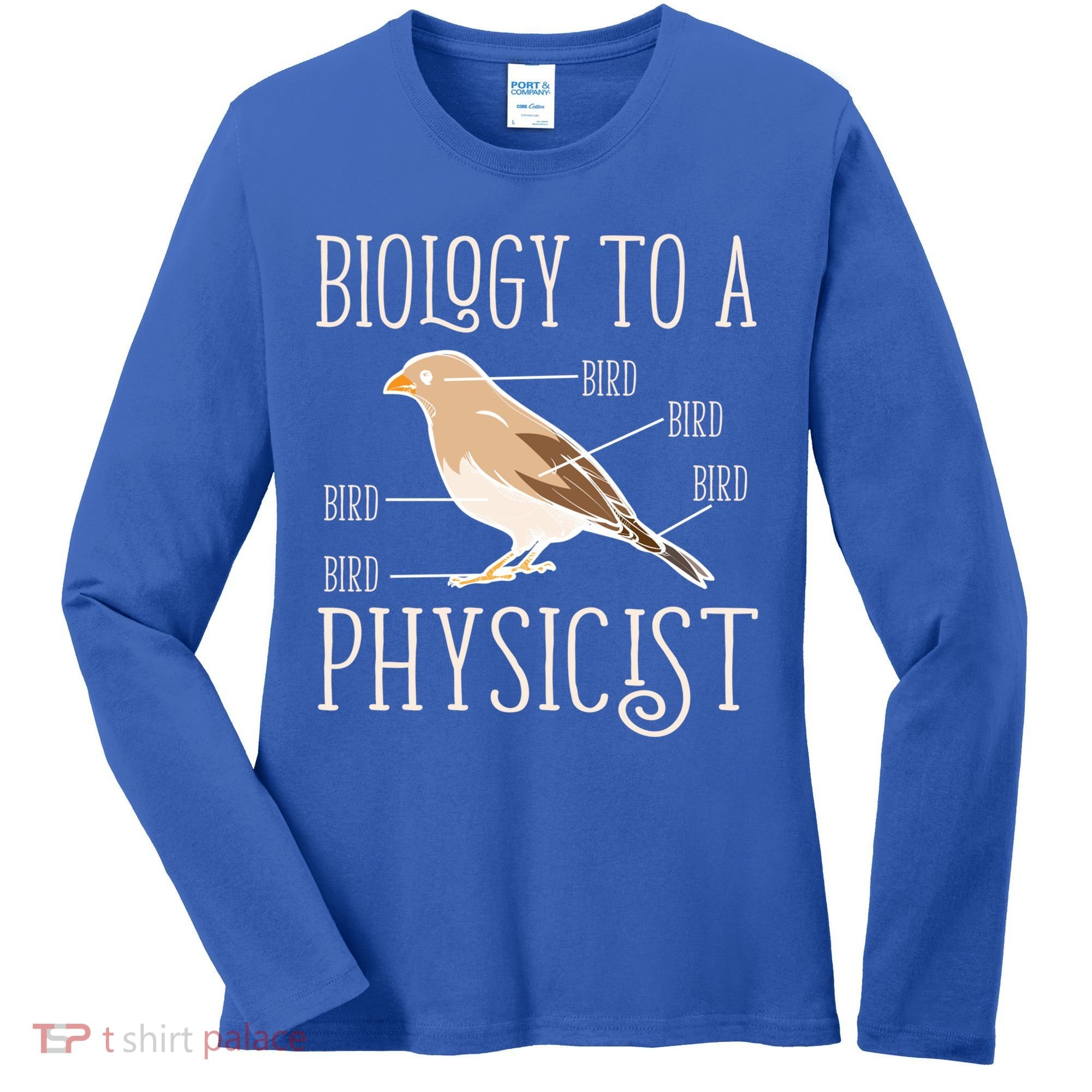 Biology To A Physicist Funny Physics Funny Gift Women's Long Sleeve Shirt
