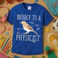 Biology To A Physicist Funny Physics Funny Gift Kids T-Shirt thumb 3