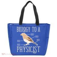 Biology To A Physicist Funny Physics Funny Gift Tote Bag thumb 0