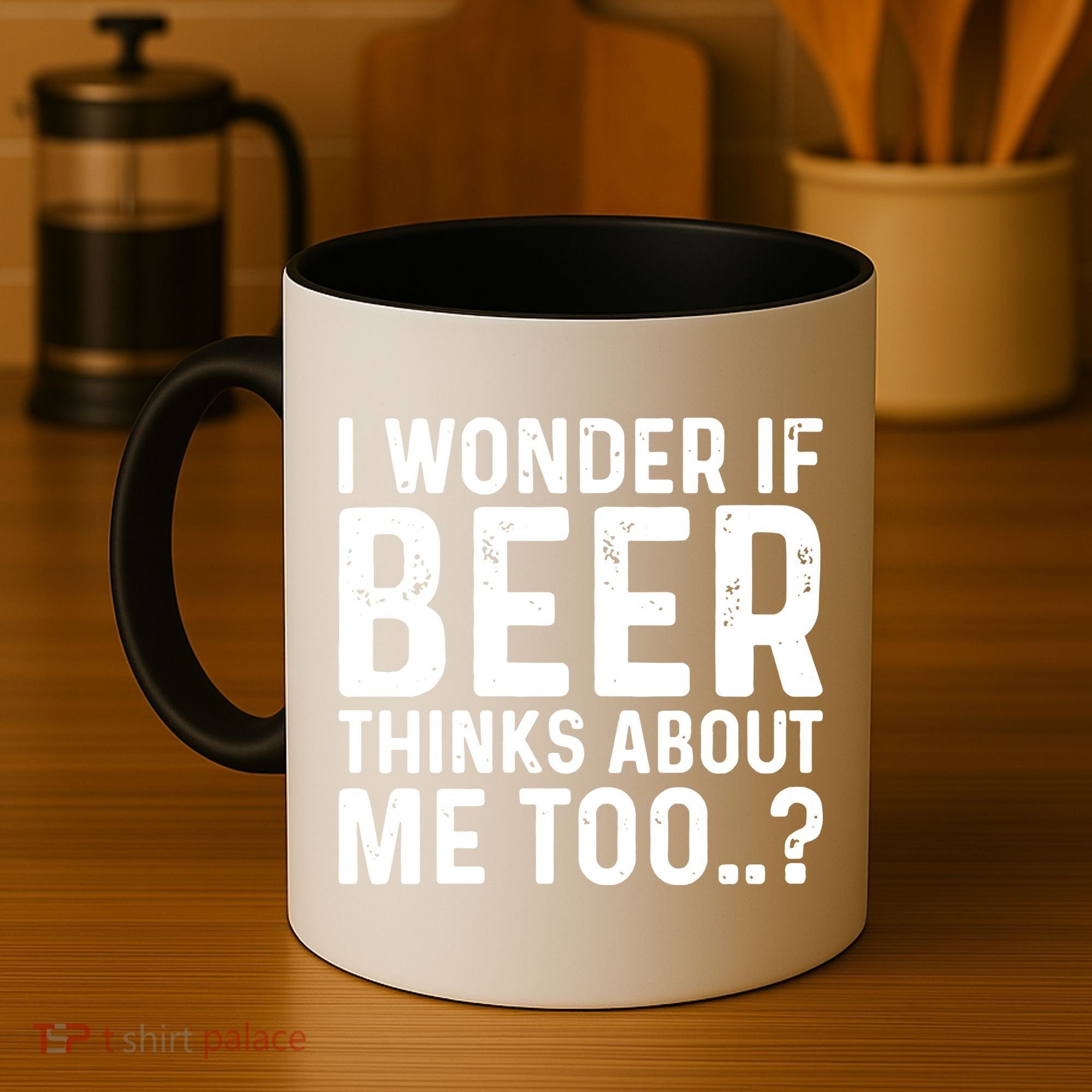 Beer Thinks About Me Graphic Novelty Sarcastic Adult Humor Coffee Mug