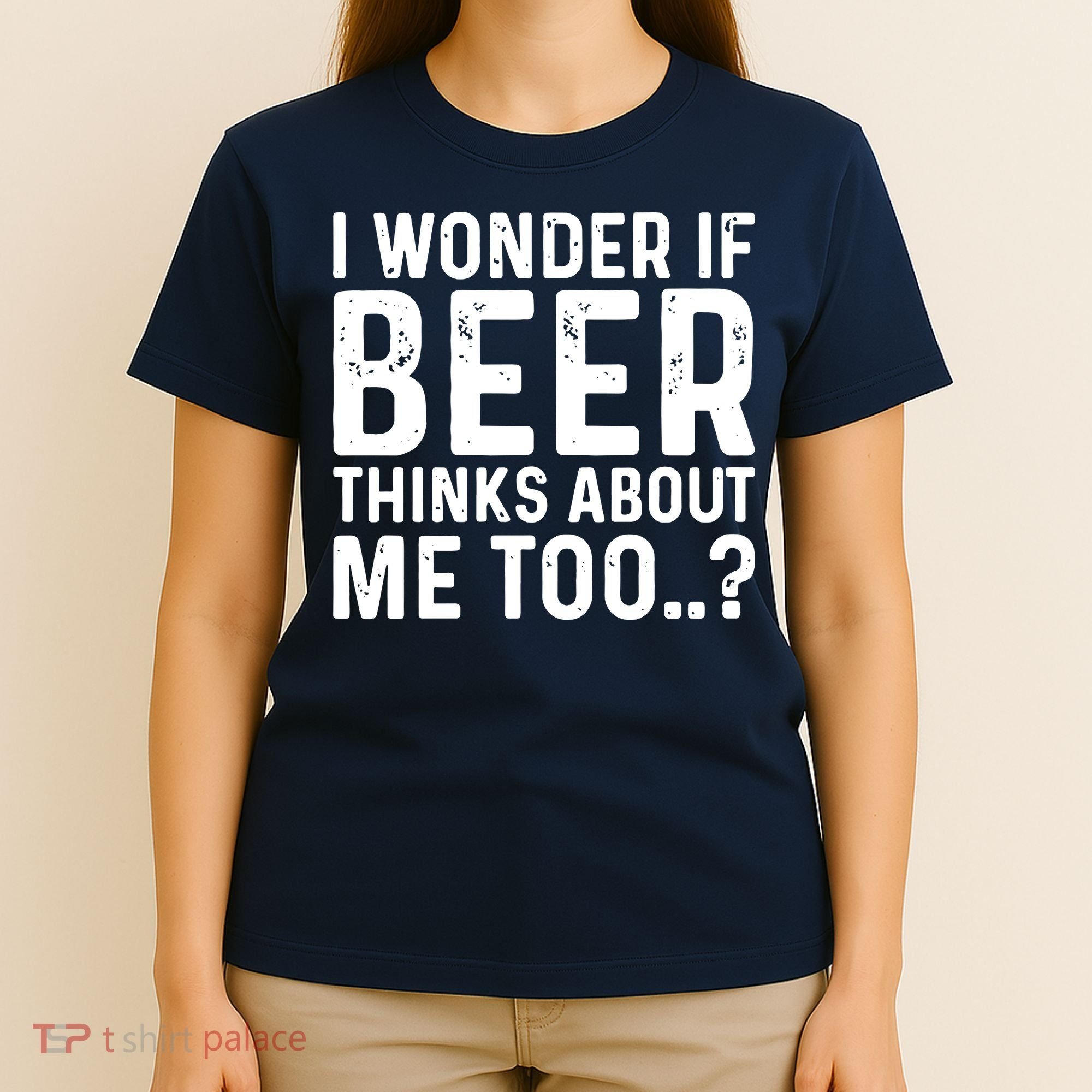 Beer Thinks About Me Graphic Novelty Sarcastic Adult Humor T-Shirt