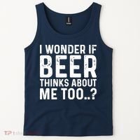 Beer Thinks About Me Graphic Novelty Sarcastic Adult Humor Tank Top thumb 2