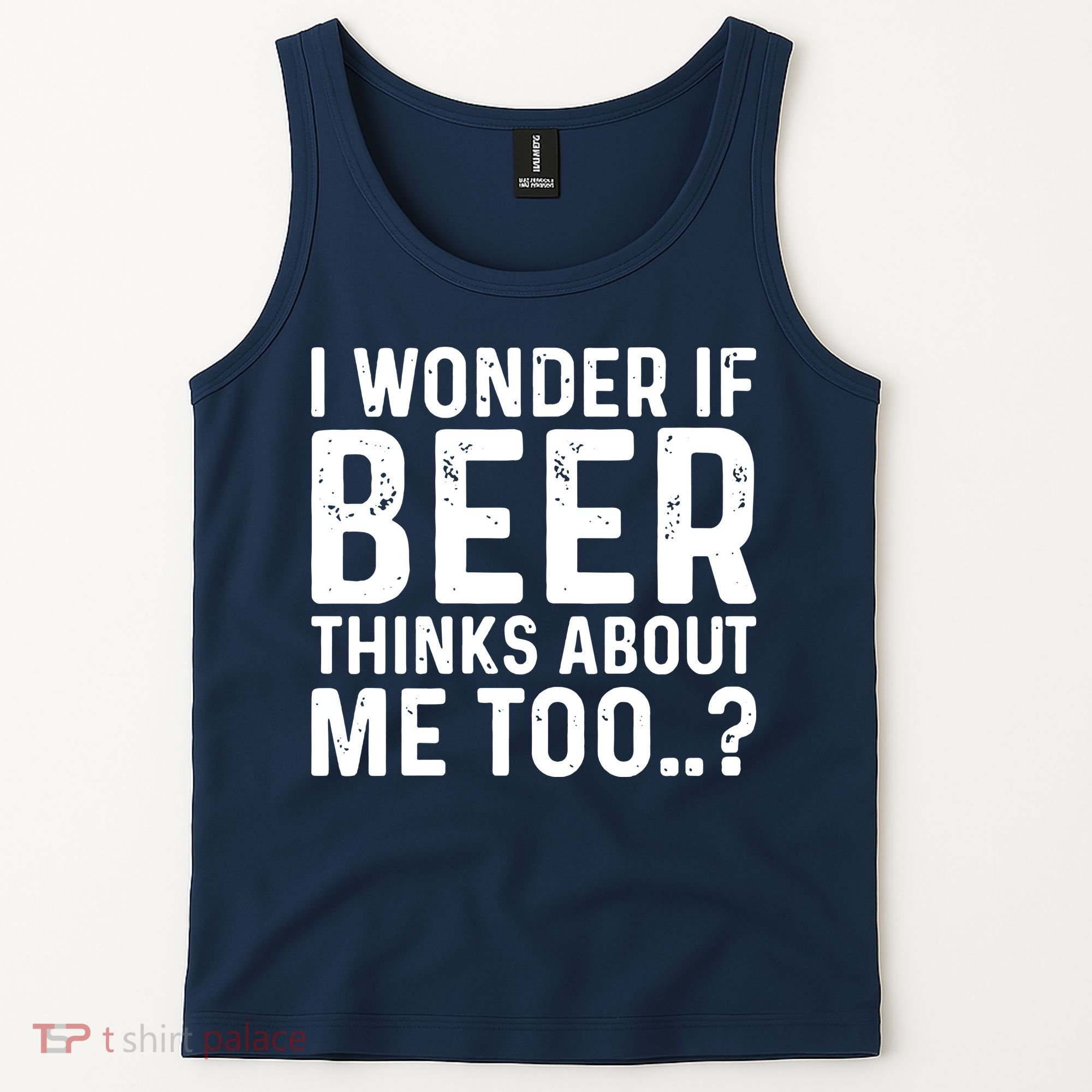 Beer Thinks About Me Graphic Novelty Sarcastic Adult Humor Tank Top