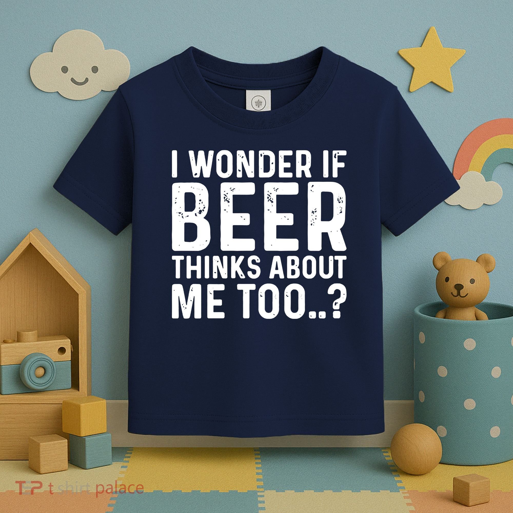 Beer Thinks About Me Graphic Novelty Sarcastic Adult Humor Toddler T-Shirt