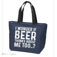 Beer Thinks About Me Graphic Novelty Sarcastic Adult Humor Tote Bag thumb 3
