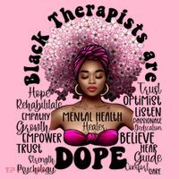 Black Therapists Are Dope Floral Afro Black Queen Cool Gift Coaster thumb 2