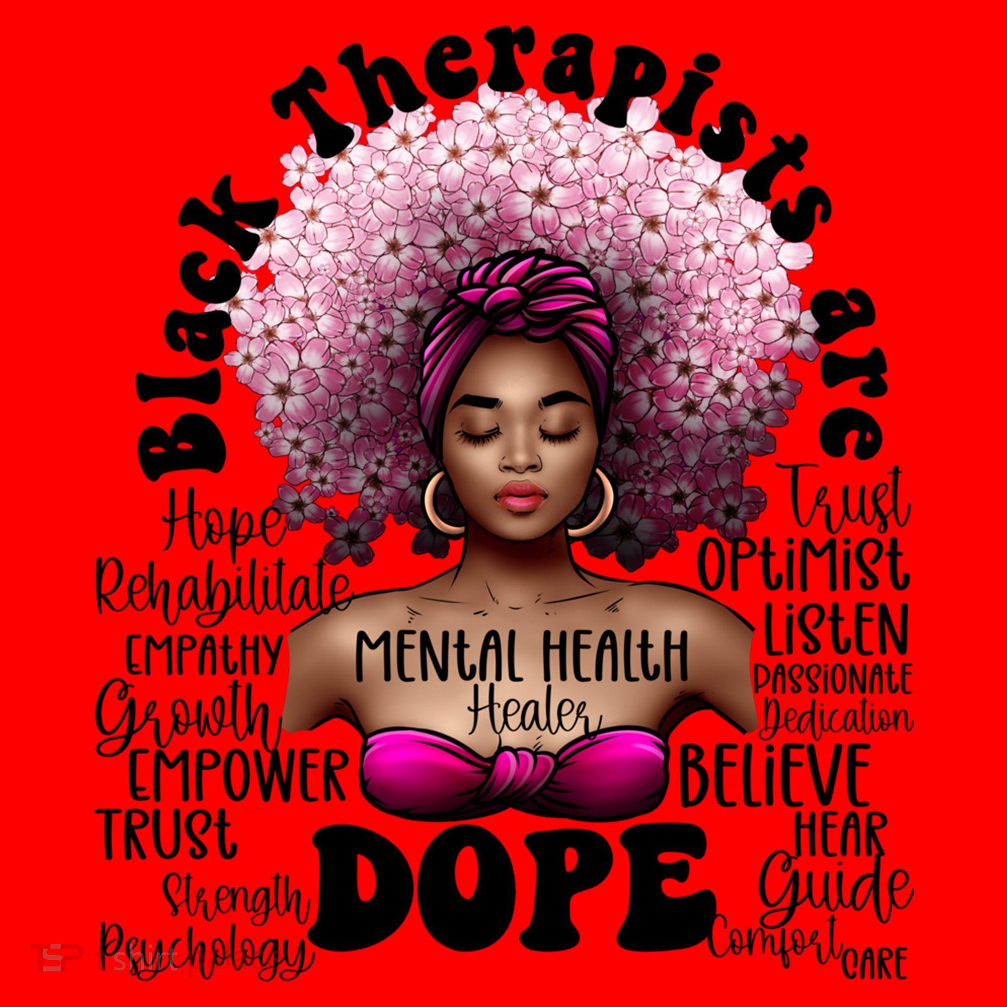 Black Therapists Are Dope Floral Afro Black Queen Cool Gift Santa Hat