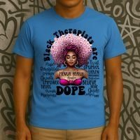 Black Therapists Are Dope Floral Afro Black Queen Cool Gift T-Shirt thumb 3