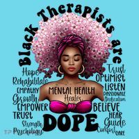 Black Therapists Are Dope Floral Afro Black Queen Cool Gift Button thumb 1