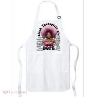 Black Therapists Are Dope Floral Afro Black Queen Cool Gift Apron thumb 0