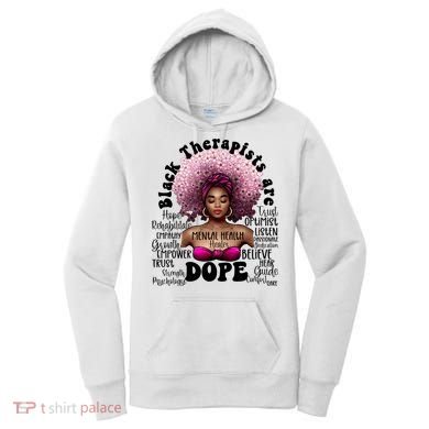 Black Therapists Are Dope Floral Afro Black Queen Cool Gift Women's Hoodie