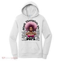 Black Therapists Are Dope Floral Afro Black Queen Cool Gift Women's Hoodie thumb 0