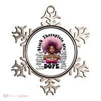 Black Therapists Are Dope Floral Afro Black Queen Cool Gift Ornament thumb 0