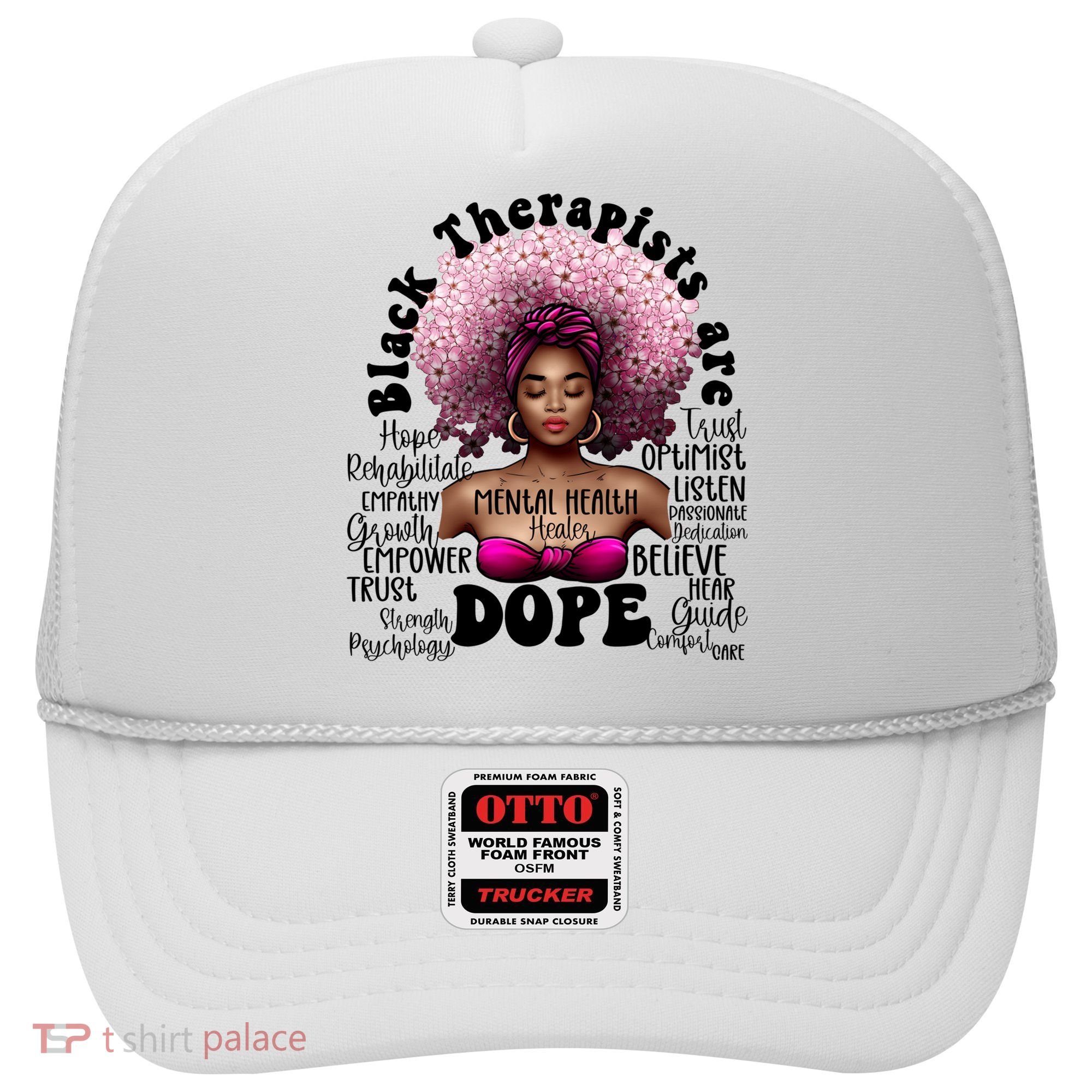 Black Therapists Are Dope Floral Afro Black Queen Cool Gift Hat