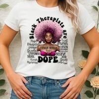 Black Therapists Are Dope Floral Afro Black Queen Cool Gift Women's T-Shirt thumb 2