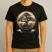 Bonsai Tree And The Rising Sun In Japan T-Shirt thumb 3