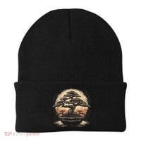 Bonsai Tree And The Rising Sun In Japan Beanie thumb 0