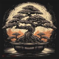 Bonsai Tree And The Rising Sun In Japan Women's Hoodie thumb 2