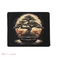 Bonsai Tree And The Rising Sun In Japan Mousepad thumb 0