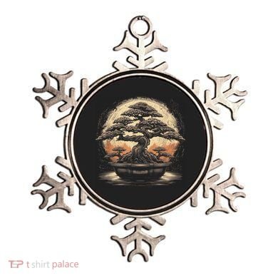 Bonsai Tree And The Rising Sun In Japan Ornament