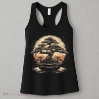 Bonsai Tree And The Rising Sun In Japan Women's Tank Top thumb 3