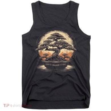Bonsai Tree And The Rising Sun In Japan Tank Top