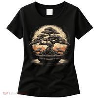 Bonsai Tree And The Rising Sun In Japan Women's T-Shirt thumb 0
