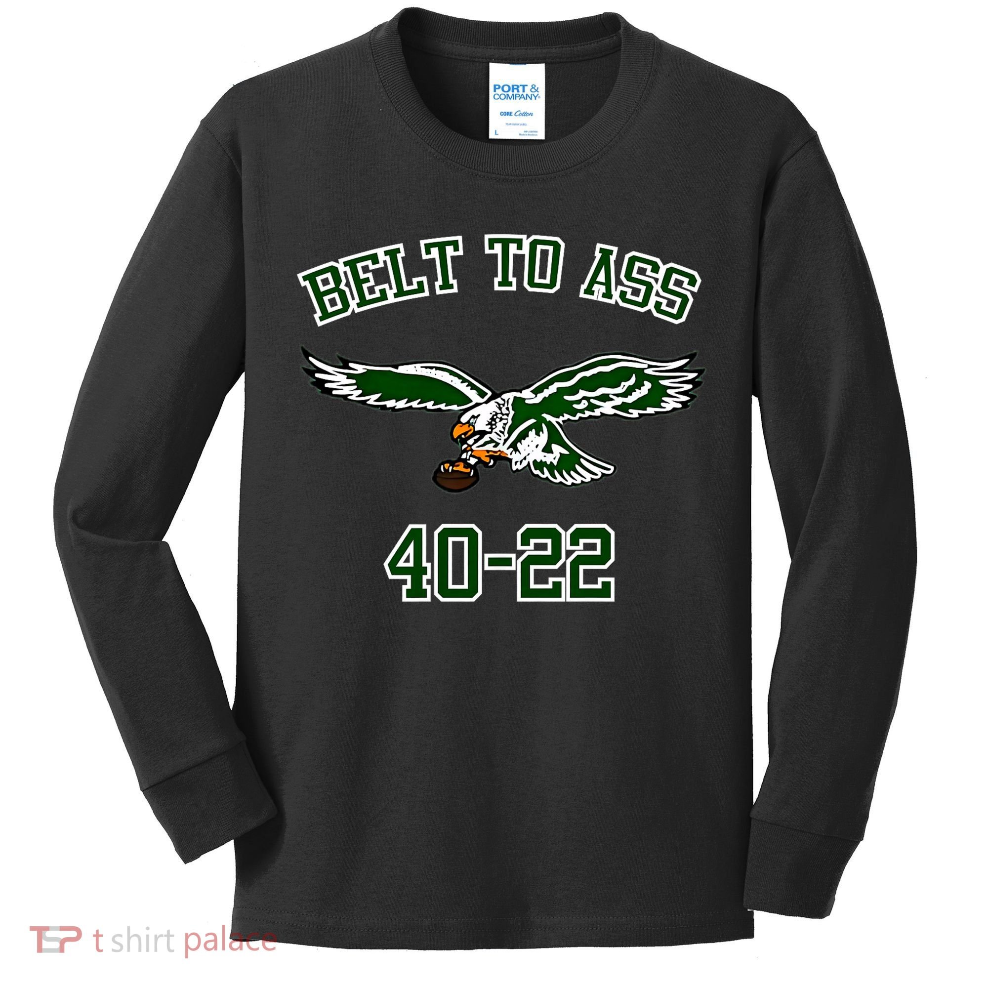 Belt To Ass 40 22 Kids Long Sleeve Shirt