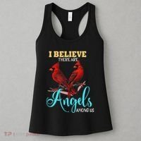 Believe There Are Angels Among Of Us Cardinal Bird Lovers Women's Tank Top thumb 3