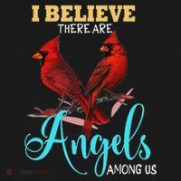 Believe There Are Angels Among Of Us Cardinal Bird Lovers Kids Hoodie thumb 5