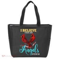 Believe There Are Angels Among Of Us Cardinal Bird Lovers Tote Bag thumb 0