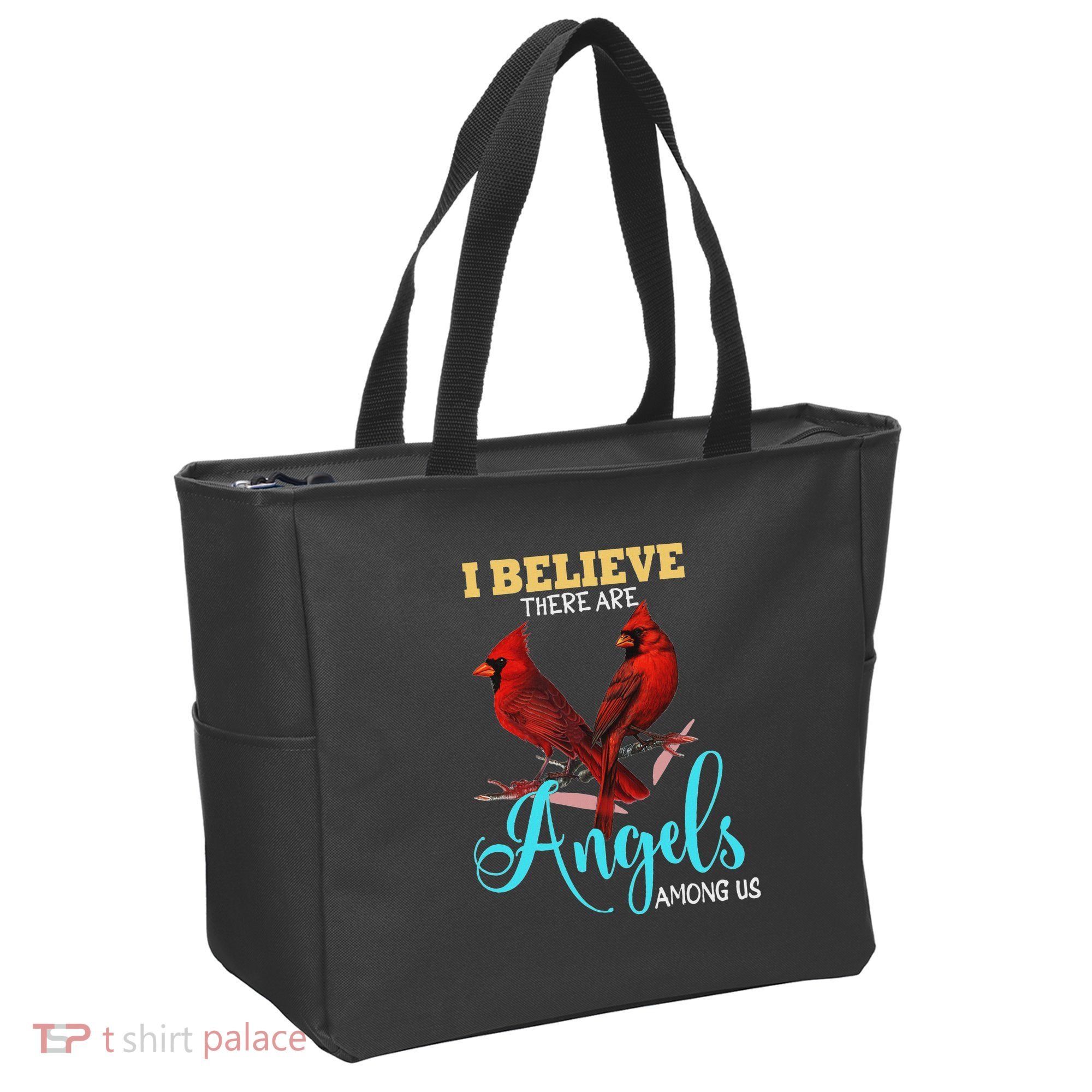 Believe There Are Angels Among Of Us Cardinal Bird Lovers Tote Bag