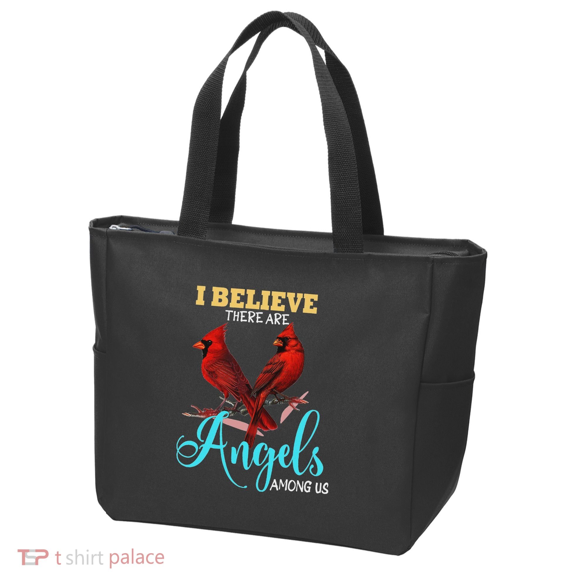 Believe There Are Angels Among Of Us Cardinal Bird Lovers Tote Bag