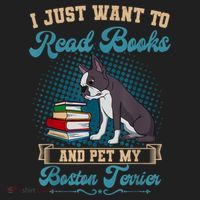 Boston Terrier American Gentleman Bibliophile Book Lover Women's Sweatshirt thumb 2