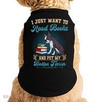Boston Terrier American Gentleman Bibliophile Book Lover Doggie Tank thumb 0