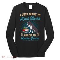 Boston Terrier American Gentleman Bibliophile Book Lover Long Sleeve Shirt thumb 0