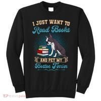 Boston Terrier American Gentleman Bibliophile Book Lover Sweatshirt thumb 0