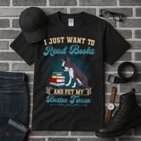 Boston Terrier American Gentleman Bibliophile Book Lover Tall T-Shirt thumb 3