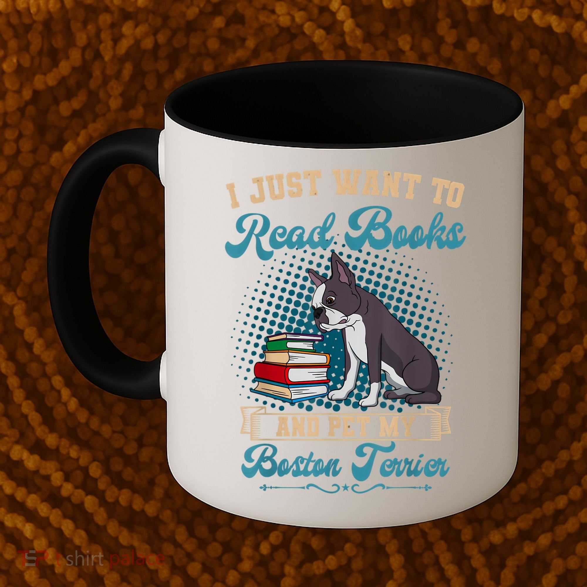 Boston Terrier American Gentleman Bibliophile Book Lover Coffee Mug