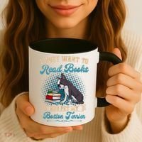 Boston Terrier American Gentleman Bibliophile Book Lover Coffee Mug thumb 3