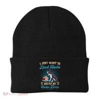 Boston Terrier American Gentleman Bibliophile Book Lover Beanie thumb 0