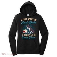 Boston Terrier American Gentleman Bibliophile Book Lover Women's Hoodie thumb 0