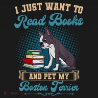Boston Terrier American Gentleman Bibliophile Book Lover Women's Hoodie thumb 2