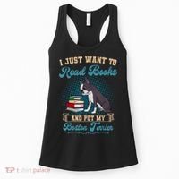 Boston Terrier American Gentleman Bibliophile Book Lover Women's Tank Top thumb 0