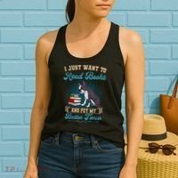 Boston Terrier American Gentleman Bibliophile Book Lover Women's Tank Top thumb 2