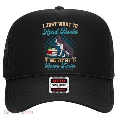 Boston Terrier American Gentleman Bibliophile Book Lover Hat