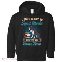 Boston Terrier American Gentleman Bibliophile Book Lover Toddler Hoodie thumb 0